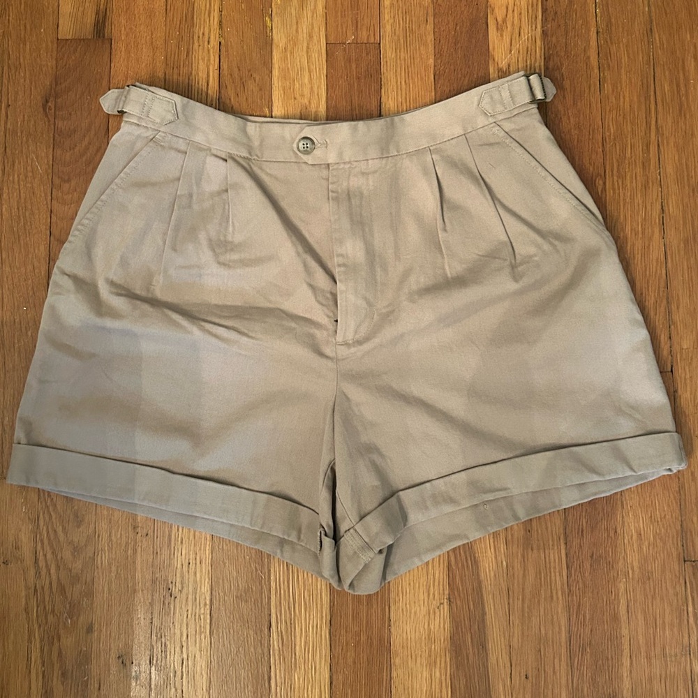 Banana Republic Tailored High-Waisted Khaki Shorts